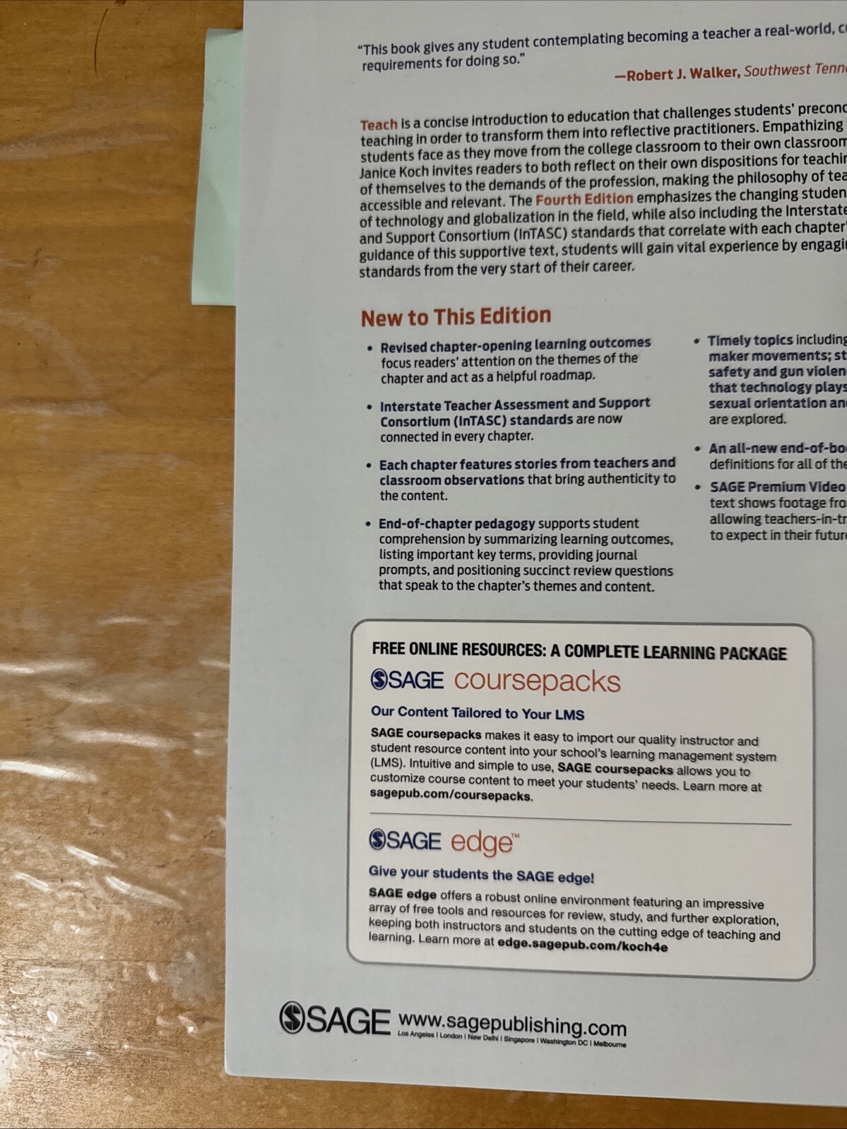 Teach Introduction to Education by Janice Koch (2020 Looseleaf Sheets Only)