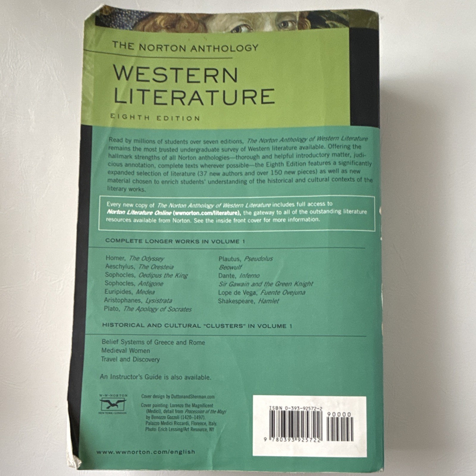 The Norton Anthology of Western Literature Volume 1 8th Edition Paperback