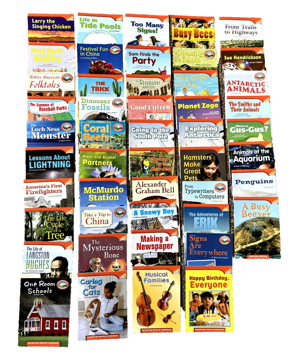 Lot of 48 Various Houghton Mifflin Readers Classroom Reading Educational Books