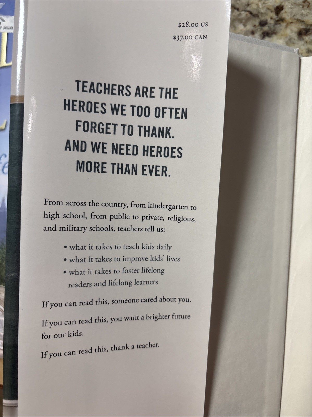 1st Edition 1st Print Thank You, Teachers: True Stories from America’s Teachers