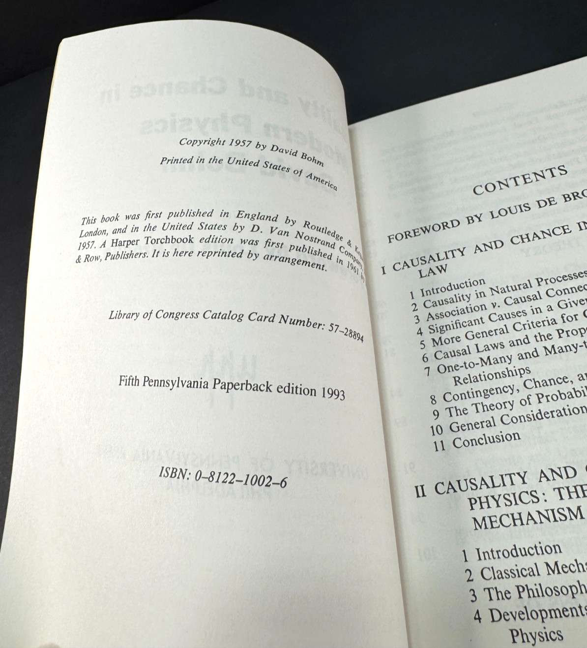 Causality and Chance in Modern Physics David Bohm 1993