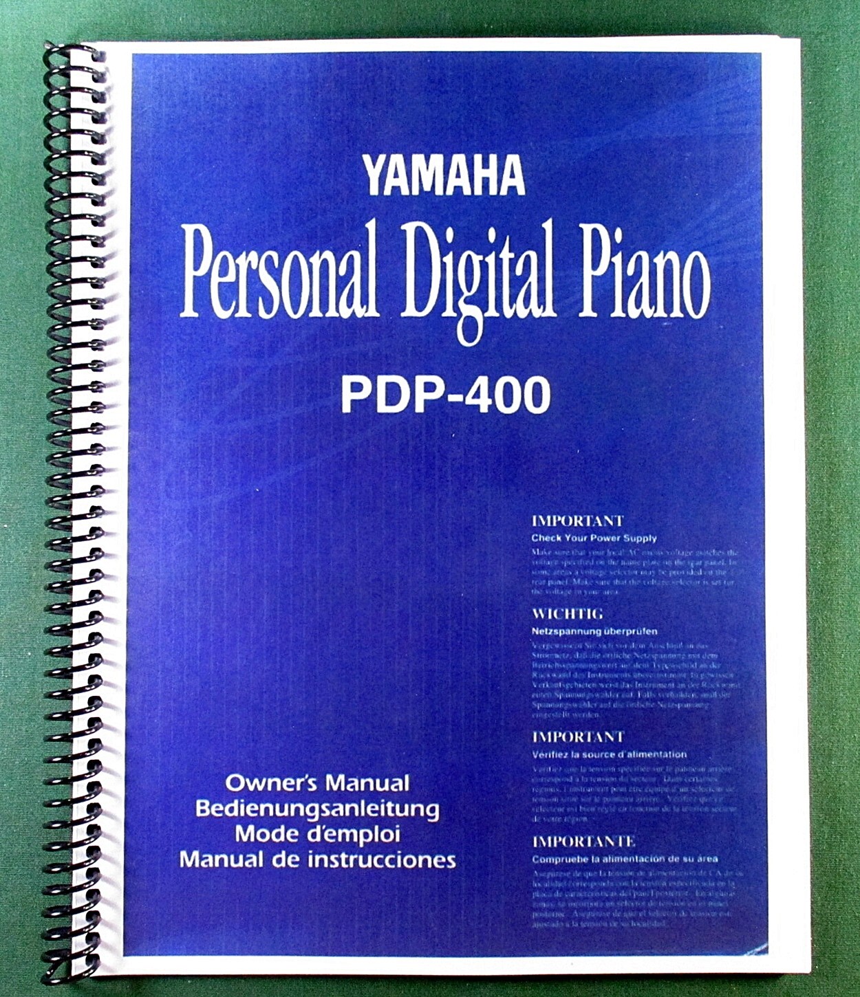 Yamaha PDP-400 Instruction Manual: 70 Pages & Protective Covers!