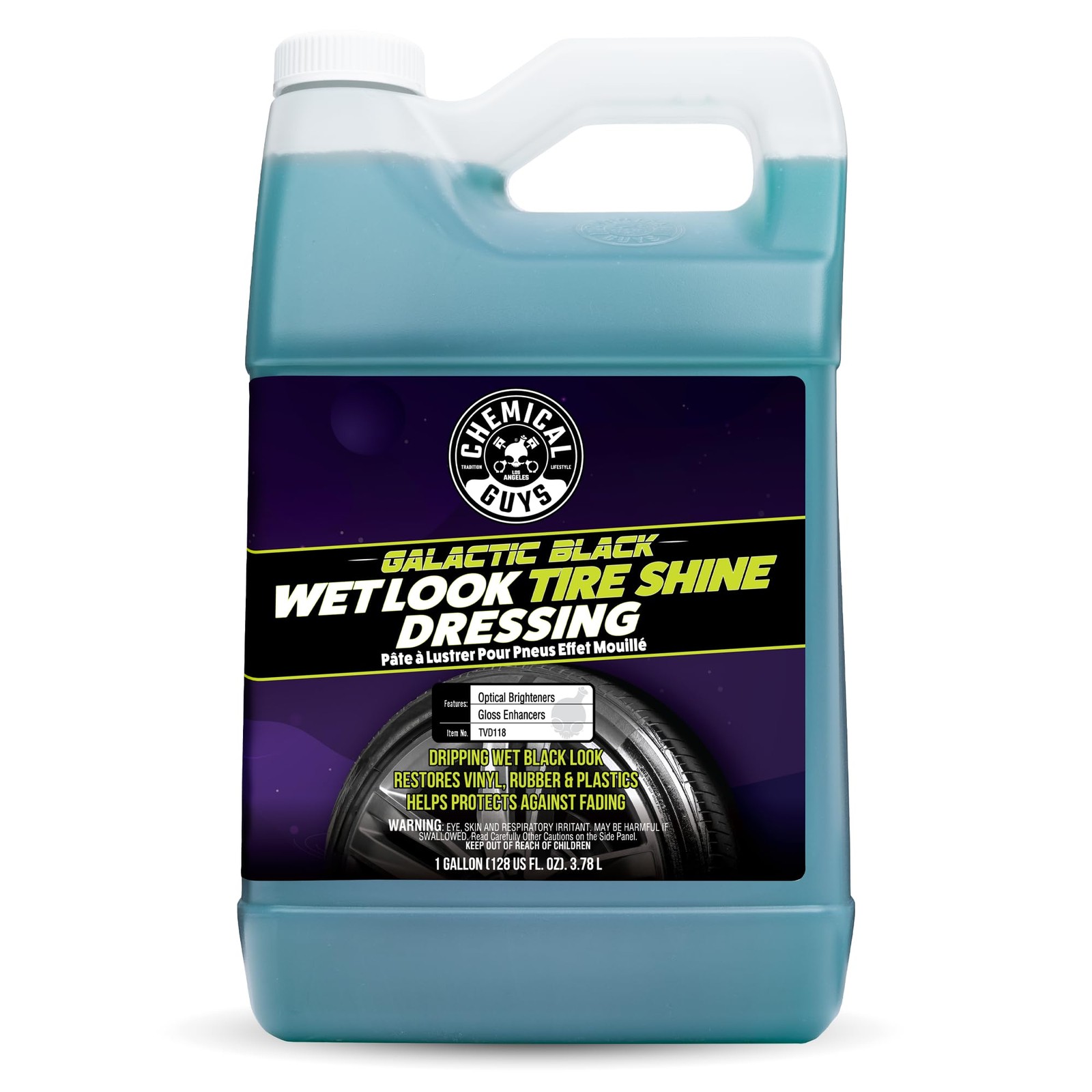 Galactic Black Wet Look Tire Shine Dressing, for a Whole New Level of Shine a…