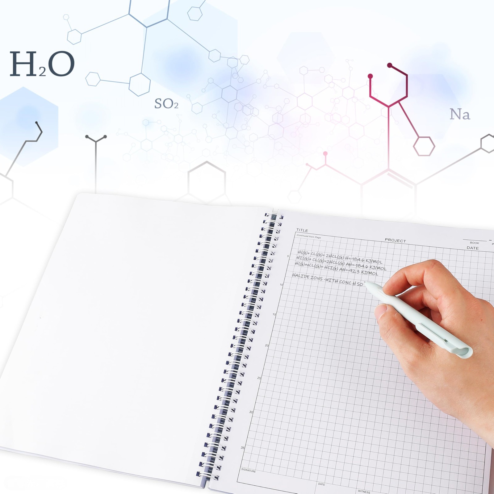 Carbonless Lab Notebook – 8.5″ x 11″ Chemistry Notebook with 50 Sets of Pages…