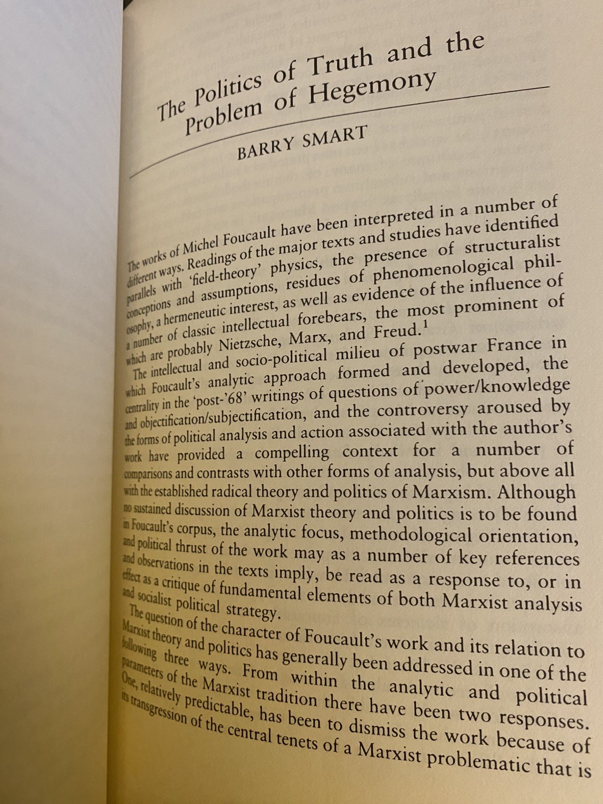 Foucault : A Critical Reader 1986 paperback VGC