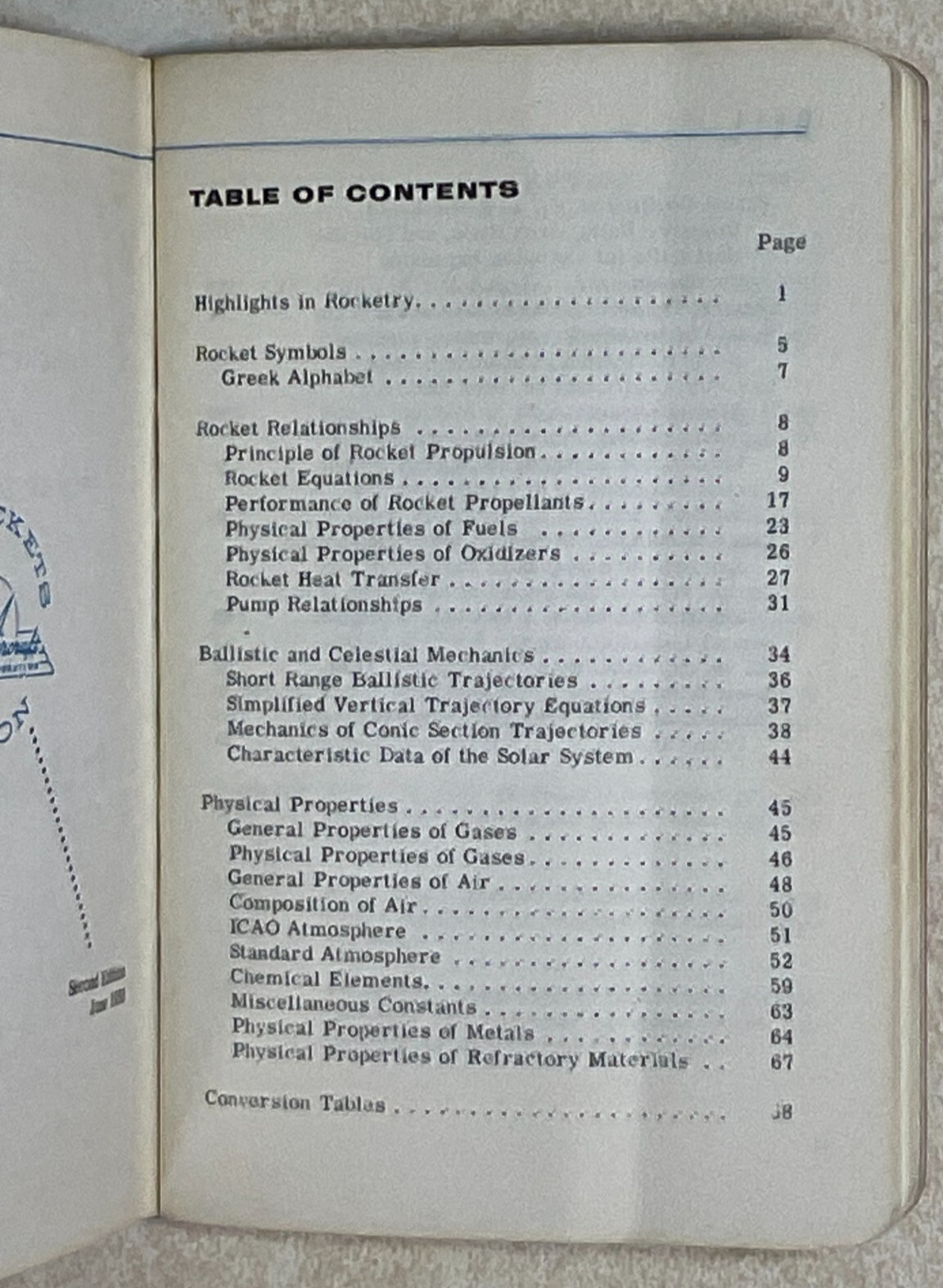 1958 Pocket Data for Rocket Designers Bell Aircraft Corporation-Paperback 2nd Ed