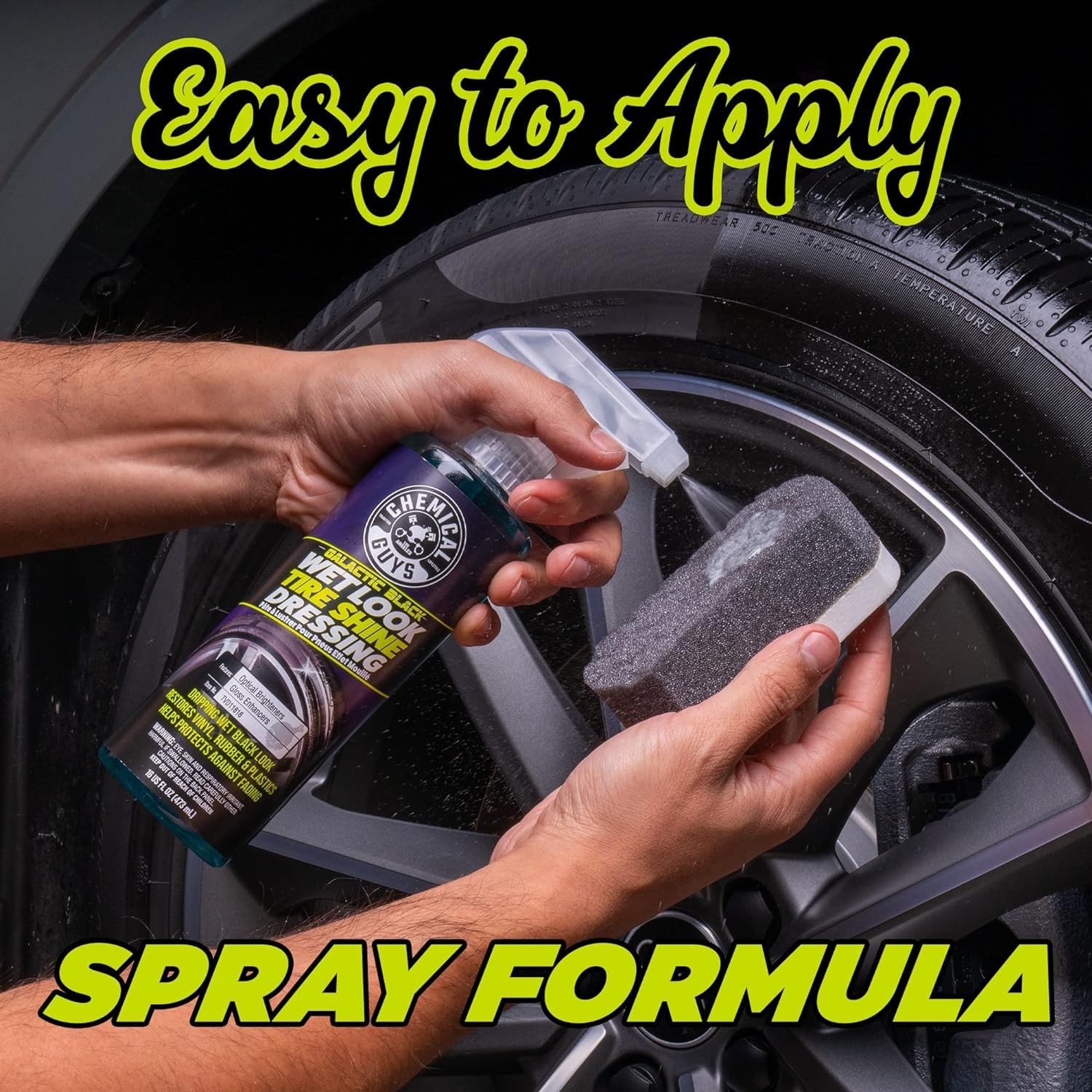 Galactic Black Wet Look Tire Shine Dressing, for a Whole New Level of Shine a…