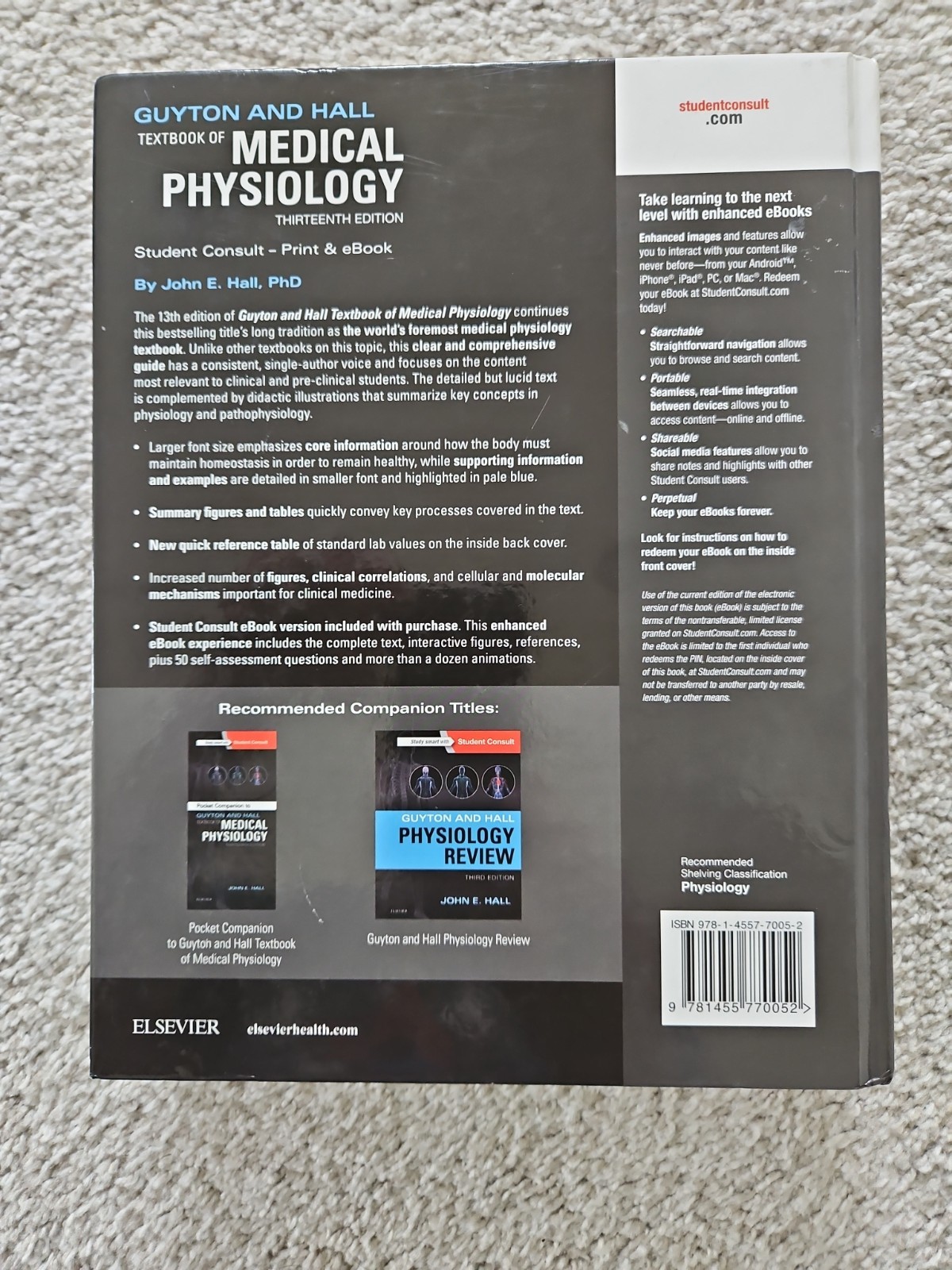 Guyton and Hall Textbook of Medical Physiology Hardcover Thirteenth Edition