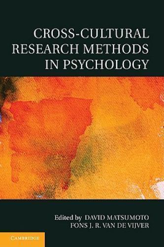 Cross-Cultural Research Methods in Psychology (Culture and Psychology) –