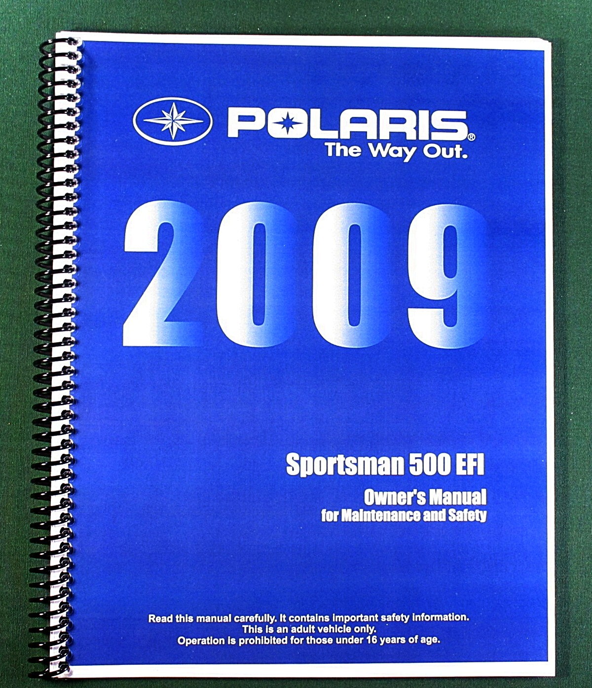 2009 Polaris Sportsman 500 EFI ATV Owner’s Manual: 136 Pages & Clear Covers!
