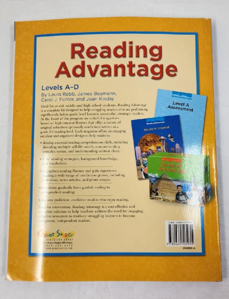 Great Source Reading Advantage Level A Grades 2-3, Teacher’s Edition Guide