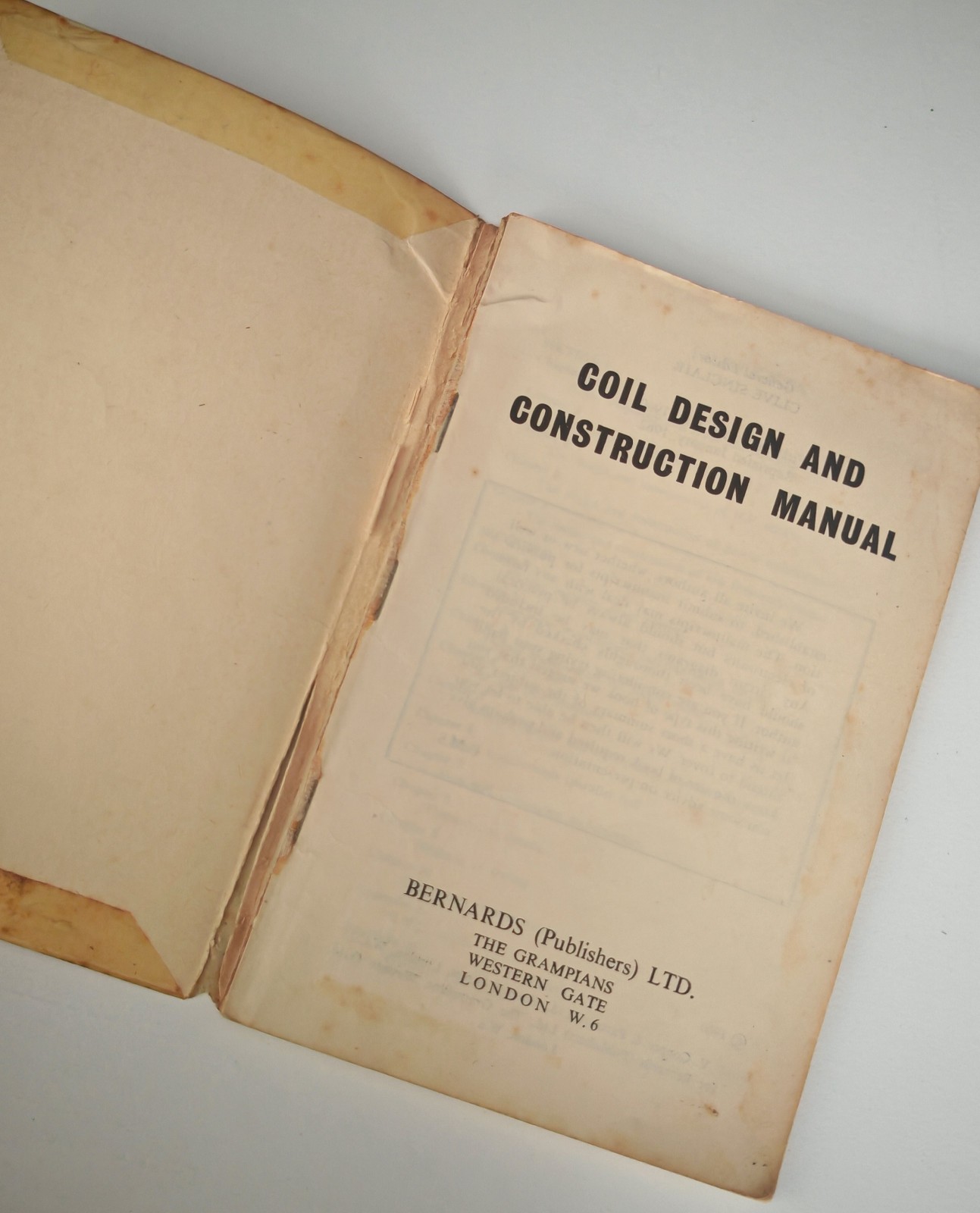 Vintage Coil Design and Construction Manual No.160 Bernards Radio Book 1960 Elec