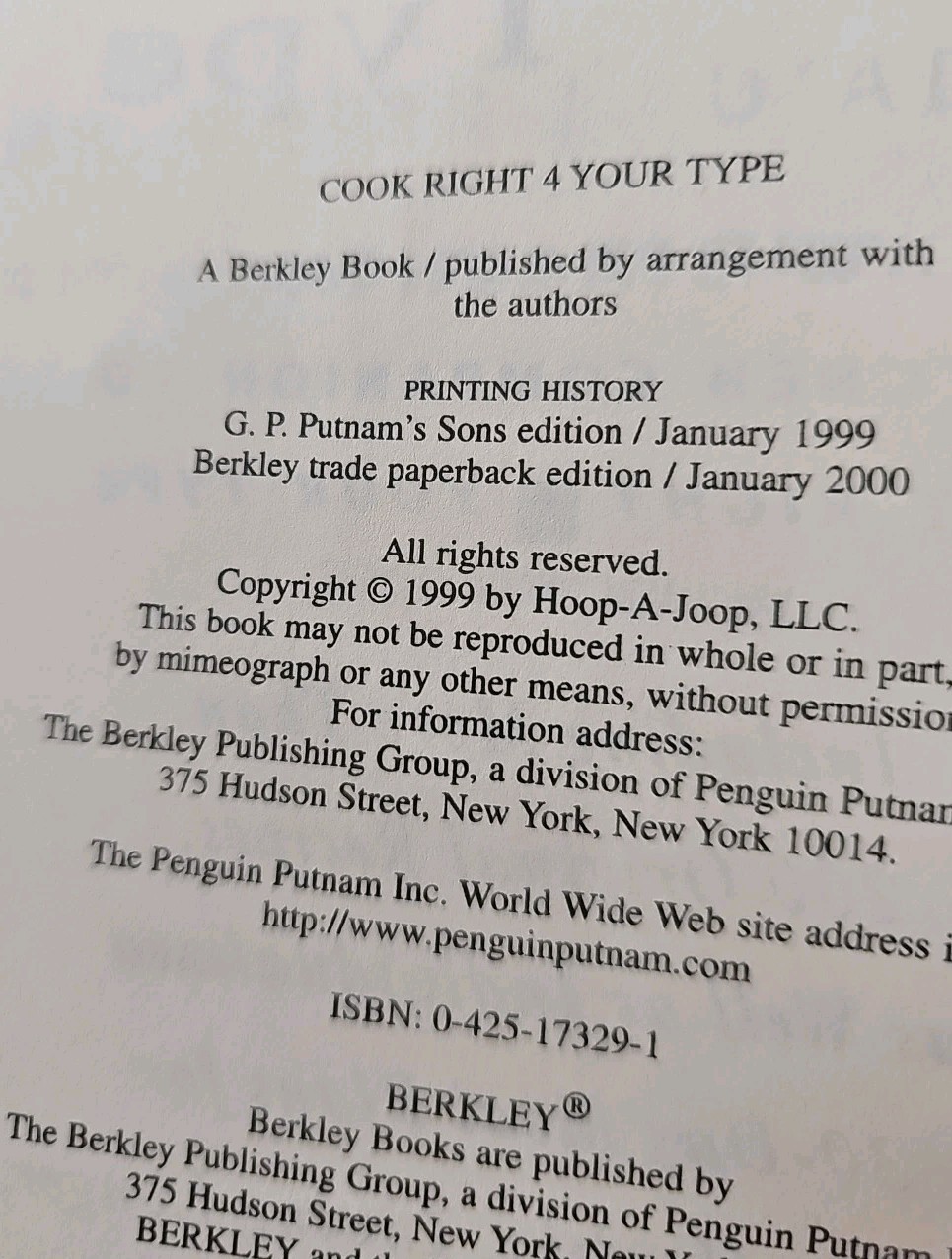 Cook Right 4 Your Type: The Practical Kitchen -, paperback, DAdamo