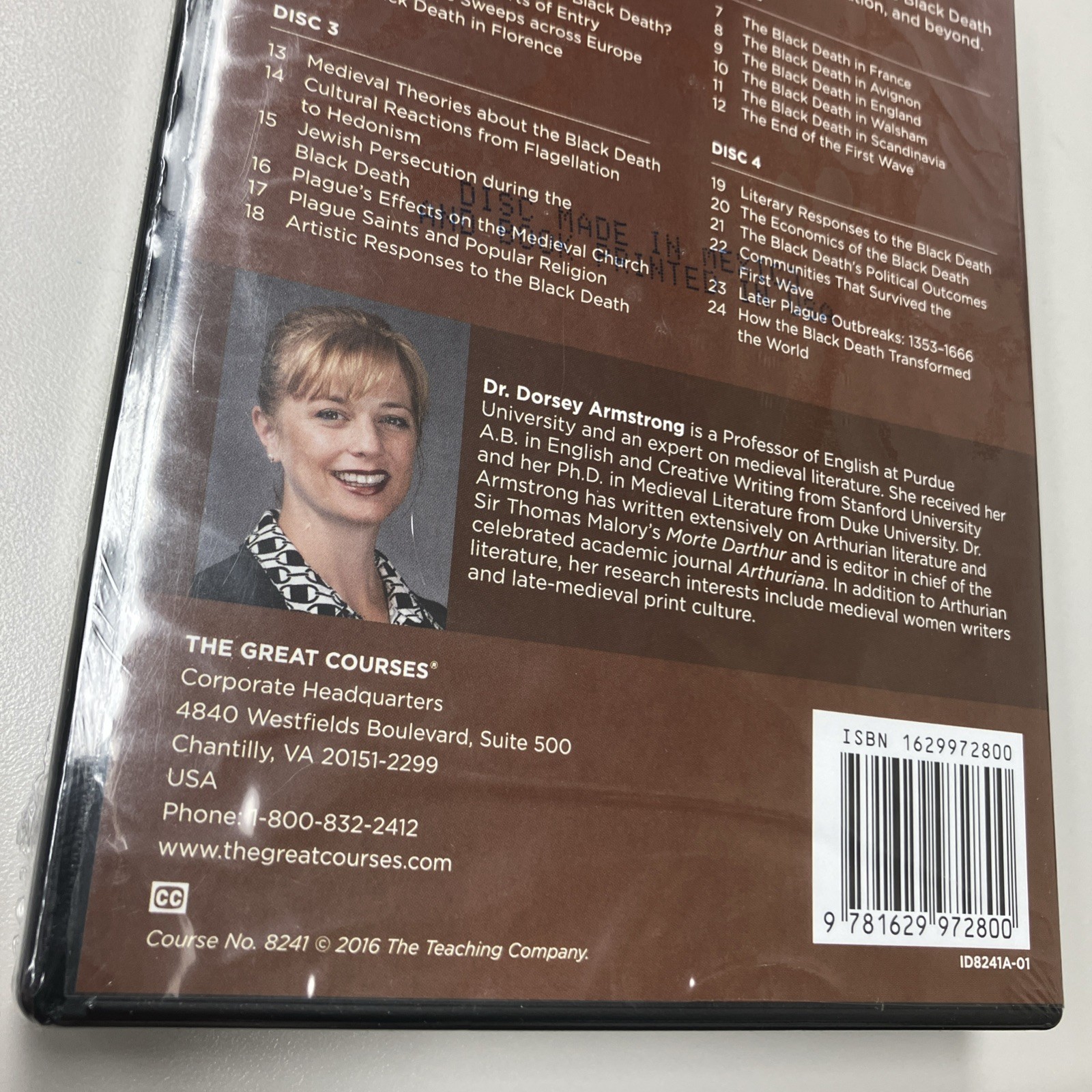 The Black Death: World’s Most Devastating Plague Great Courses SEALED DVD + Book
