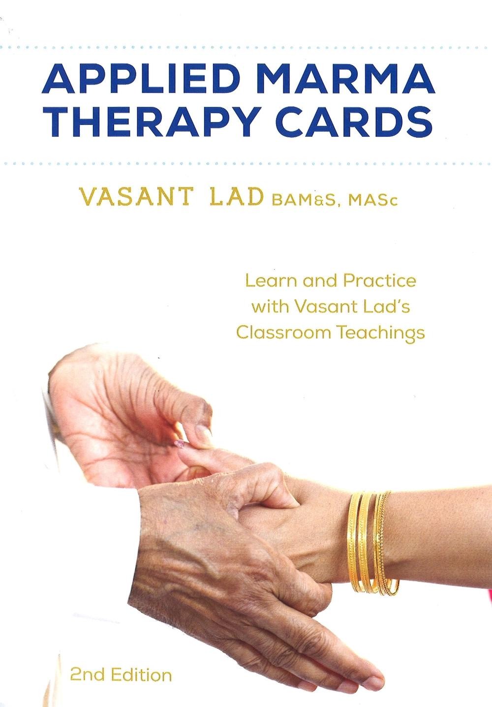 Applied Marma Therapy Cards by Dr Vasant Lad Spiral Book