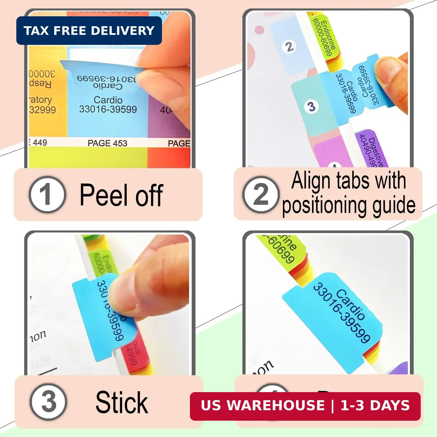 Index Tabs for CPT 2025/2026 Professional Edition. Color-Coded and Laminated Tab