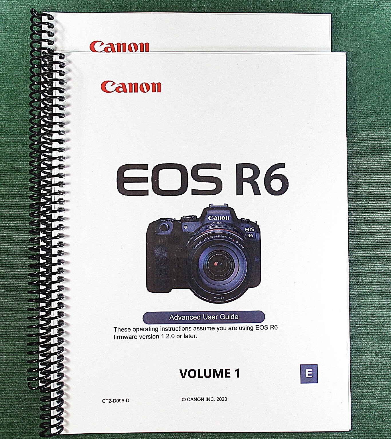 Canon EOS R6 Instruction Manual: 2 Volume Set – 880 Pages & Clear Covers