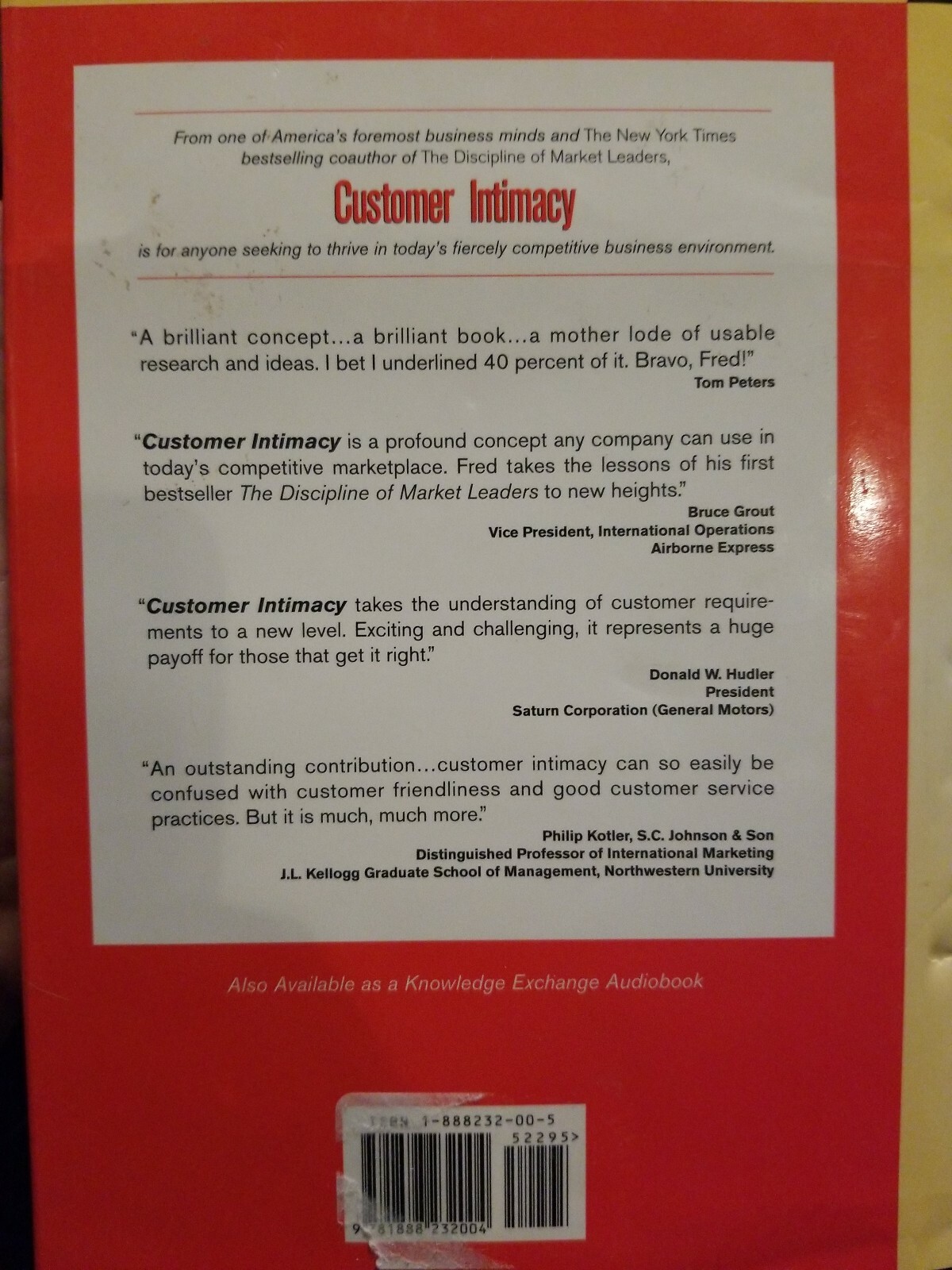 NEW – Customer Intimacy: Pick Your Partners, Shape Your Culture, Win Together