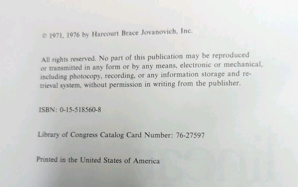 Linear Algebra 2 Edition Harcourt Brace Jovanovich 1976