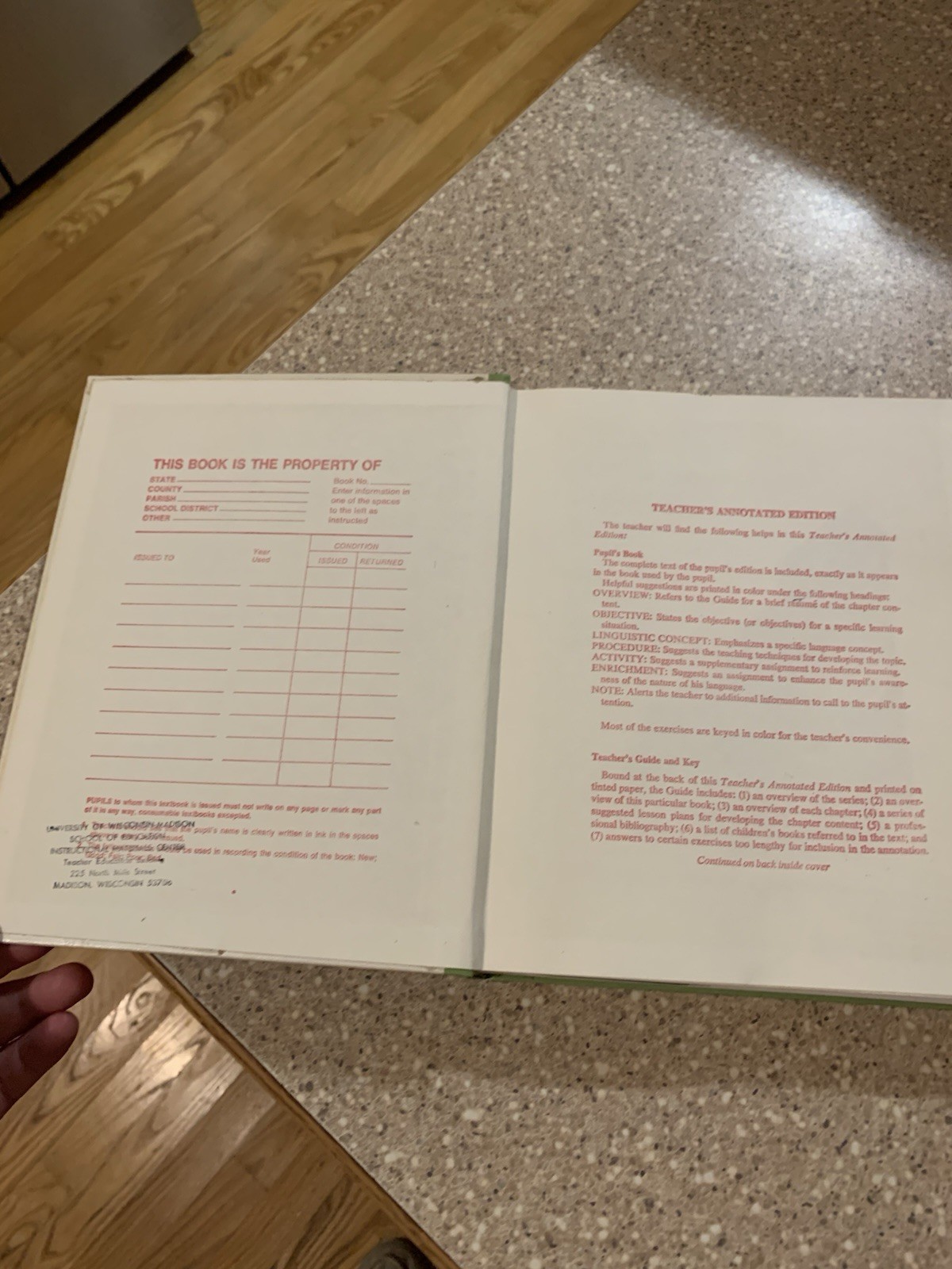 Vintage Teacher’s Edition 1971 – Growth With Our Language Today – American Book