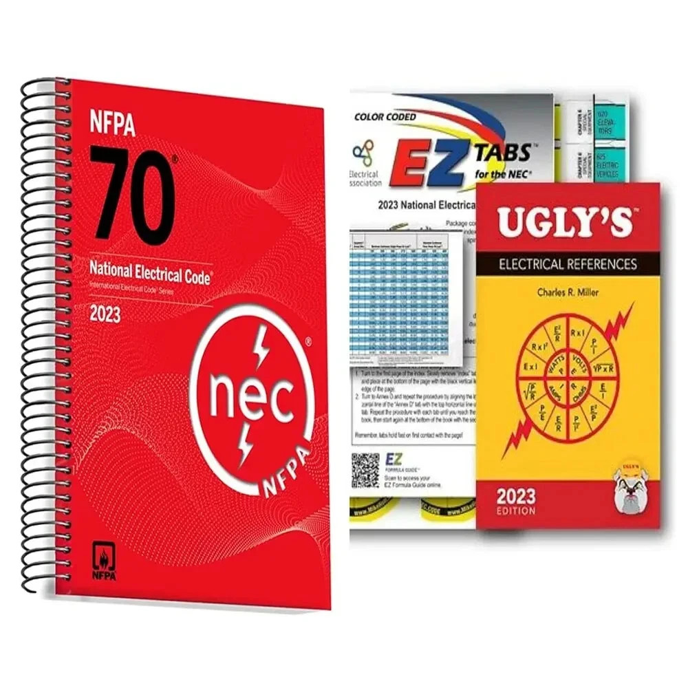 2023 NFPA 70 NEC Code Book Spiral + Ugly’s Electrical Ref & EZ Tabs New