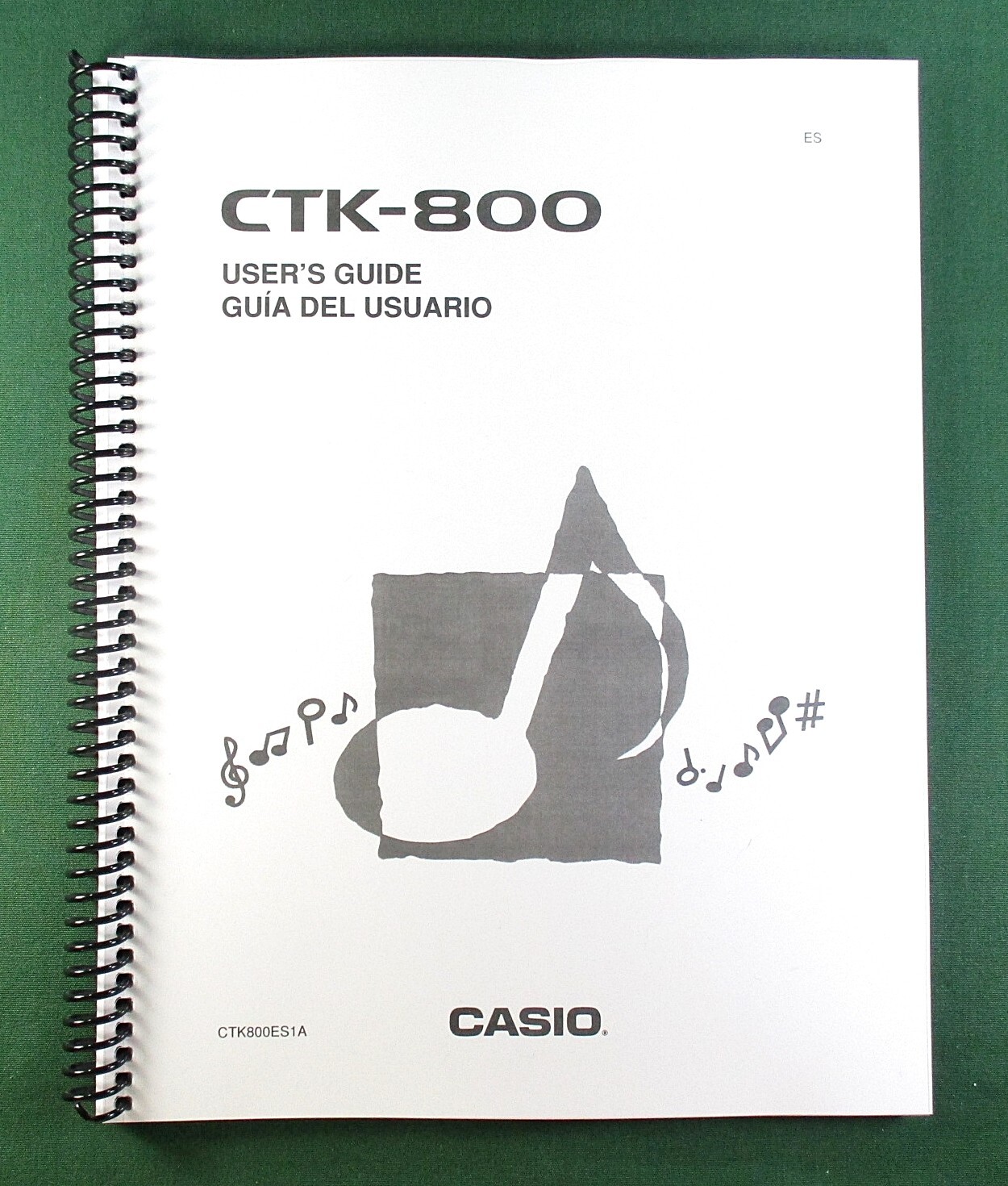 Casio CTK-800 Instruction Manual: 69 Pages Coil Bound & Protective Covers!