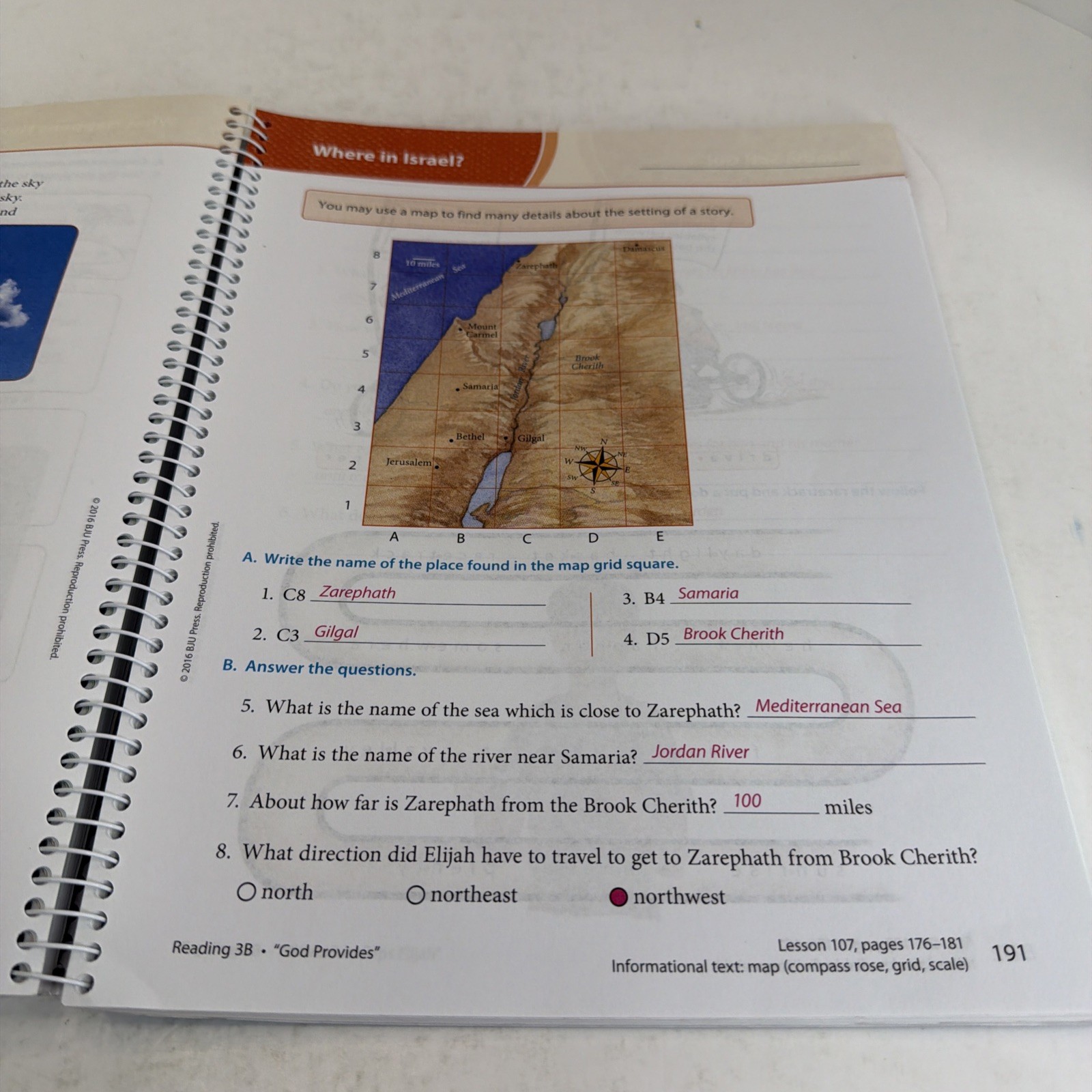 BJU Press Adventures in Reading 3 Worktext Answer Key Third Edition Paperback