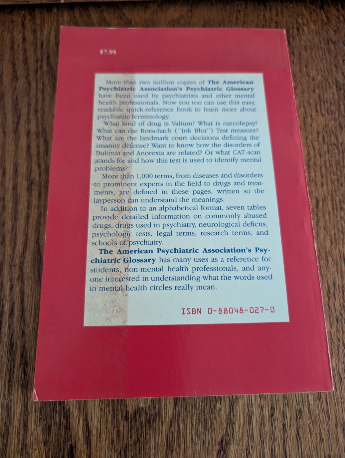 American Psychiatric Association Psychiatric Glossary