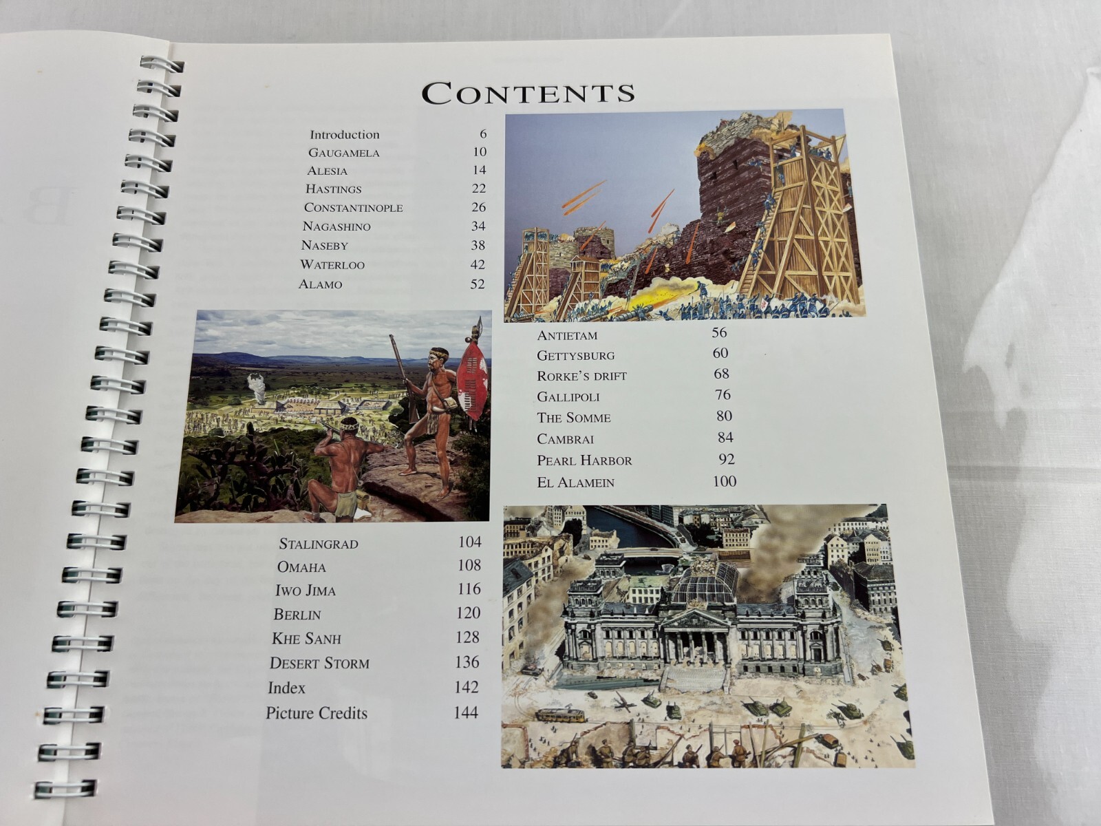 Battlefields Then & Now by John Man & Tim Newark, 2001 Hardcover Spiral