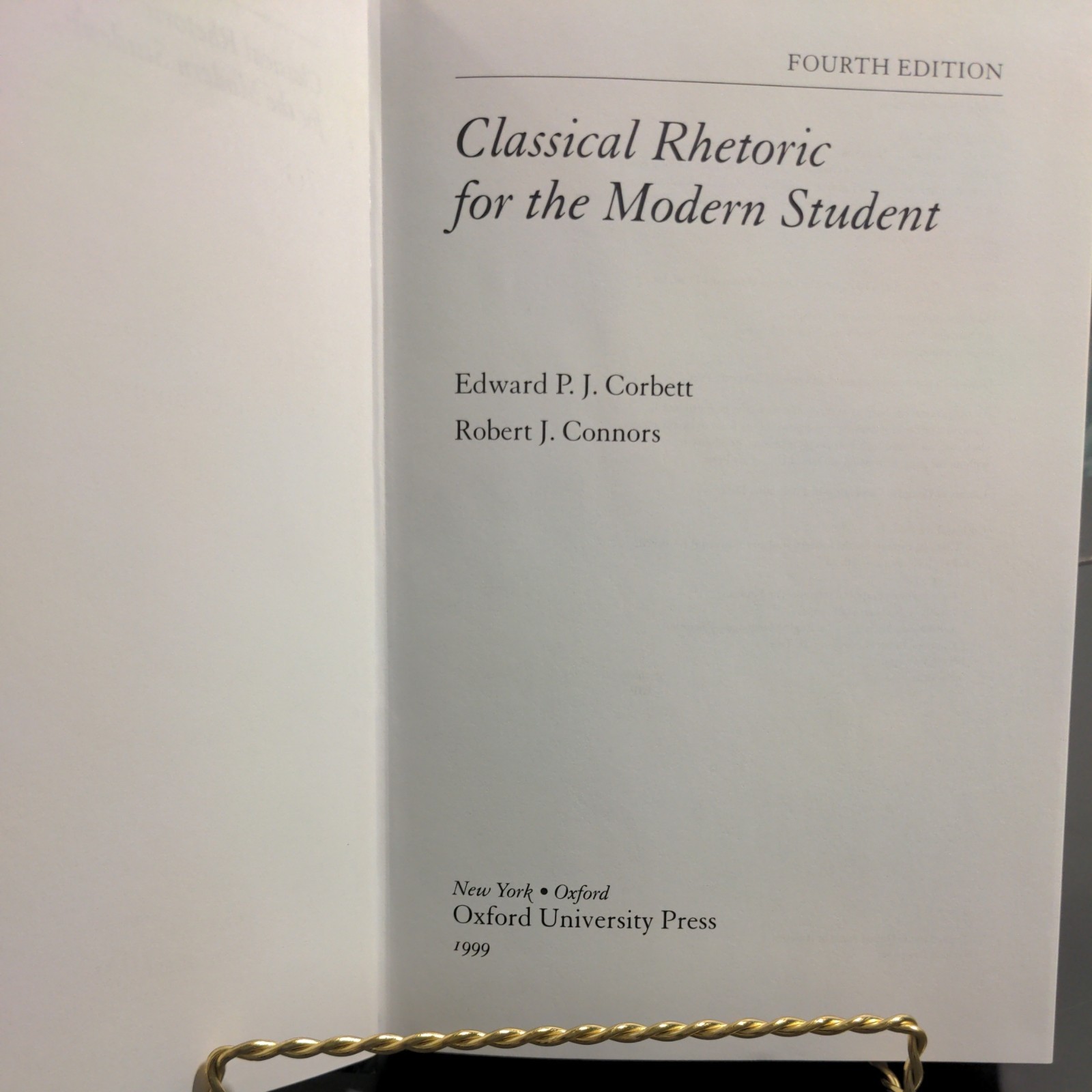 Classical Rhetoric for the Modern Student, 4th Edition by Corbett