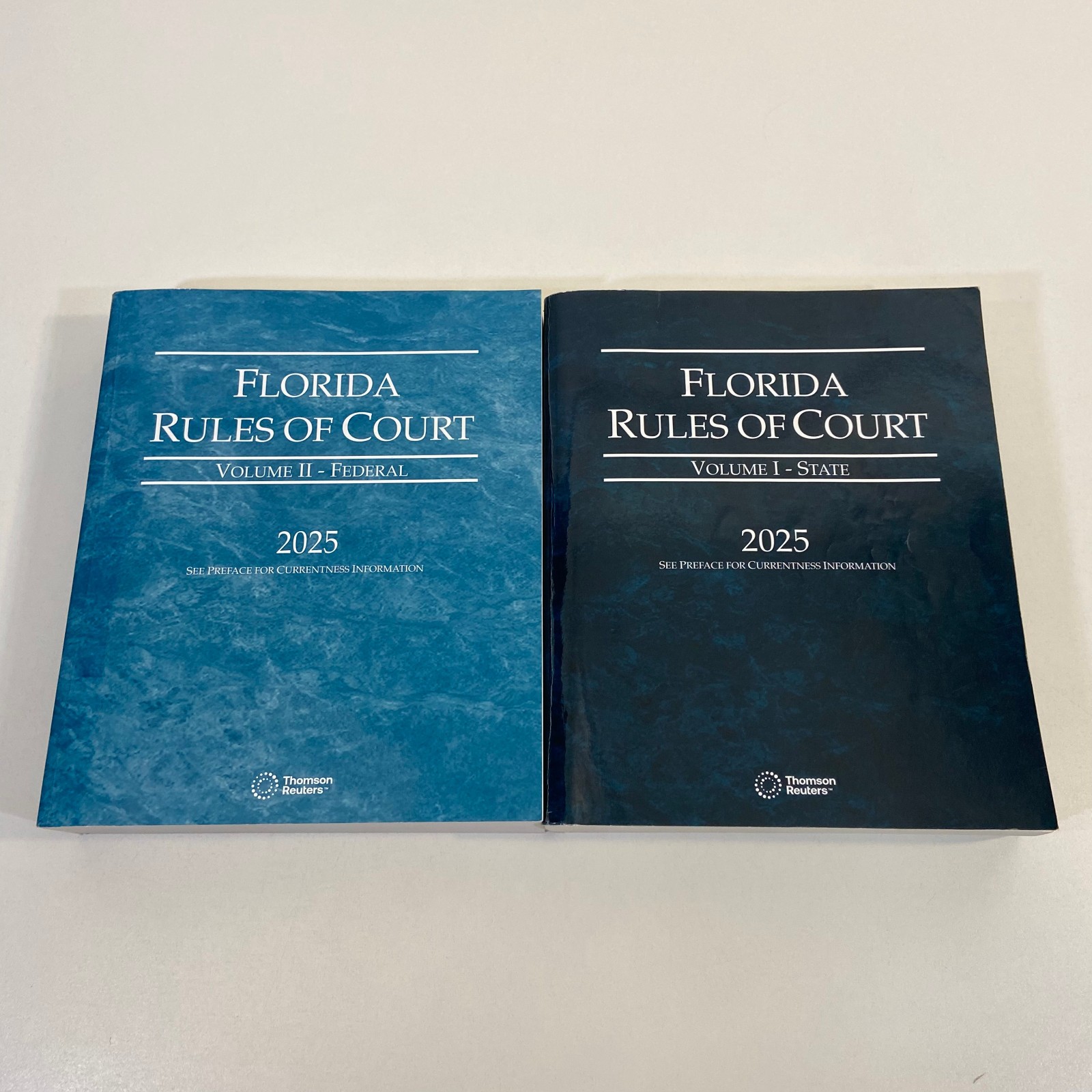 Florida Rules of Court State and Federal 2025 Thomson Reuters Law 2 Volume Set