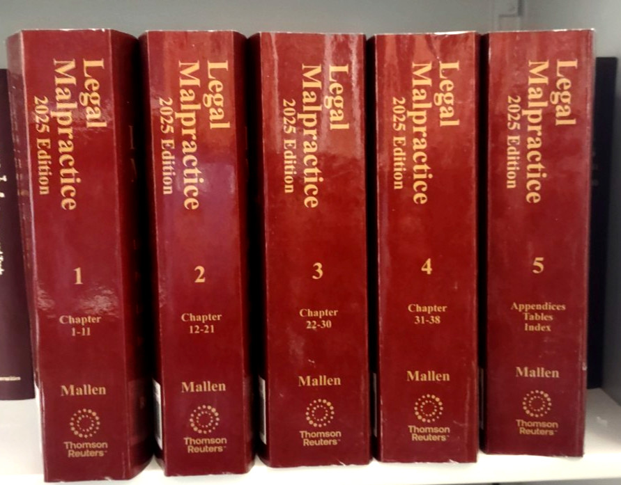 Legal Malpractice 2025 Mallen Thomson Reuters Complete Law Books Set Vol. 1-5 N
