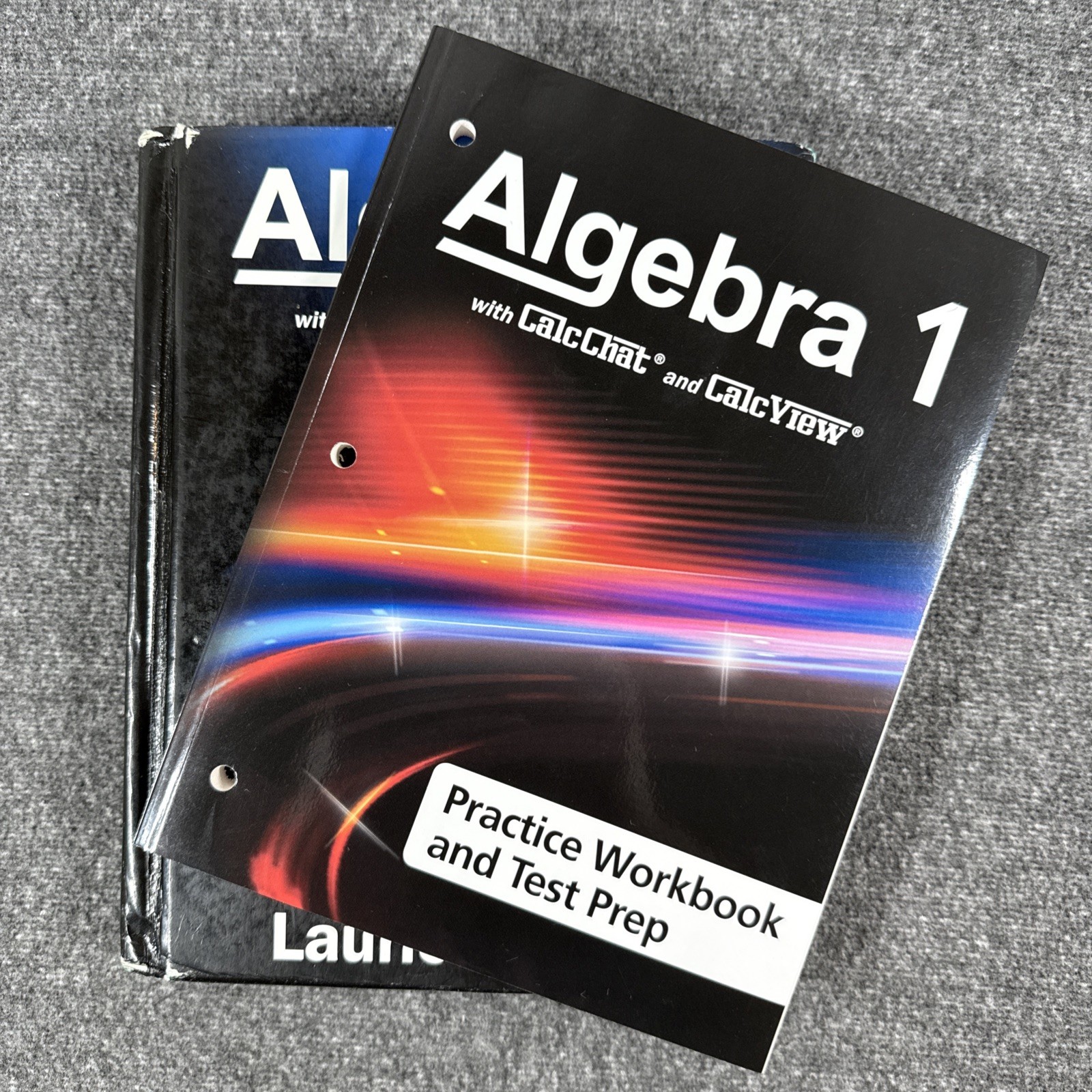 Big Ideas Algebra 1 with CalcChat CalcView Textbook, Practice Workbook Test Prep