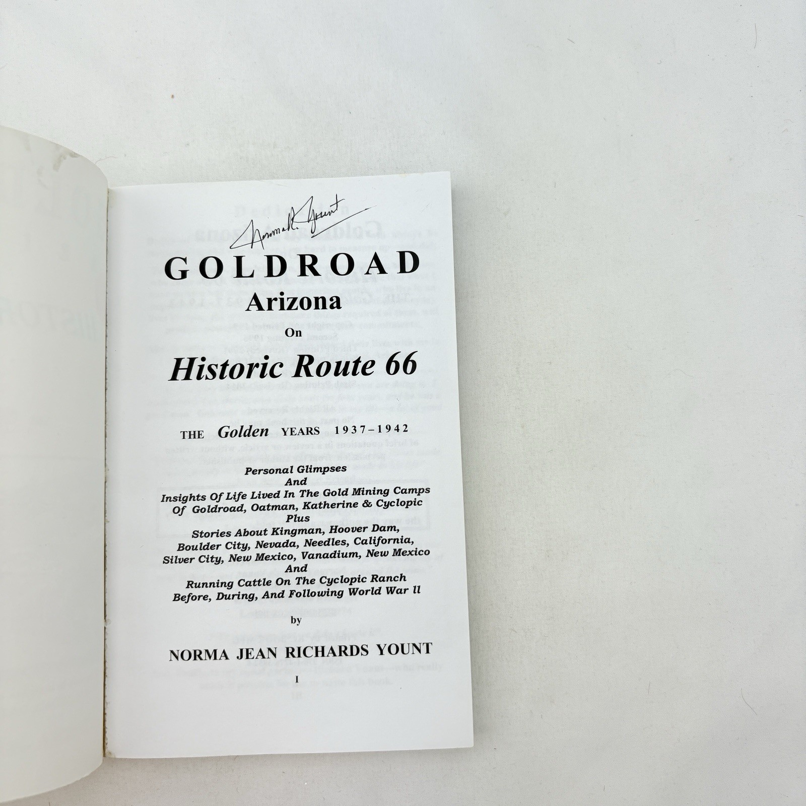 Goldroad Arizona On Historic Route 66 Paperback ISBN#9781427638526