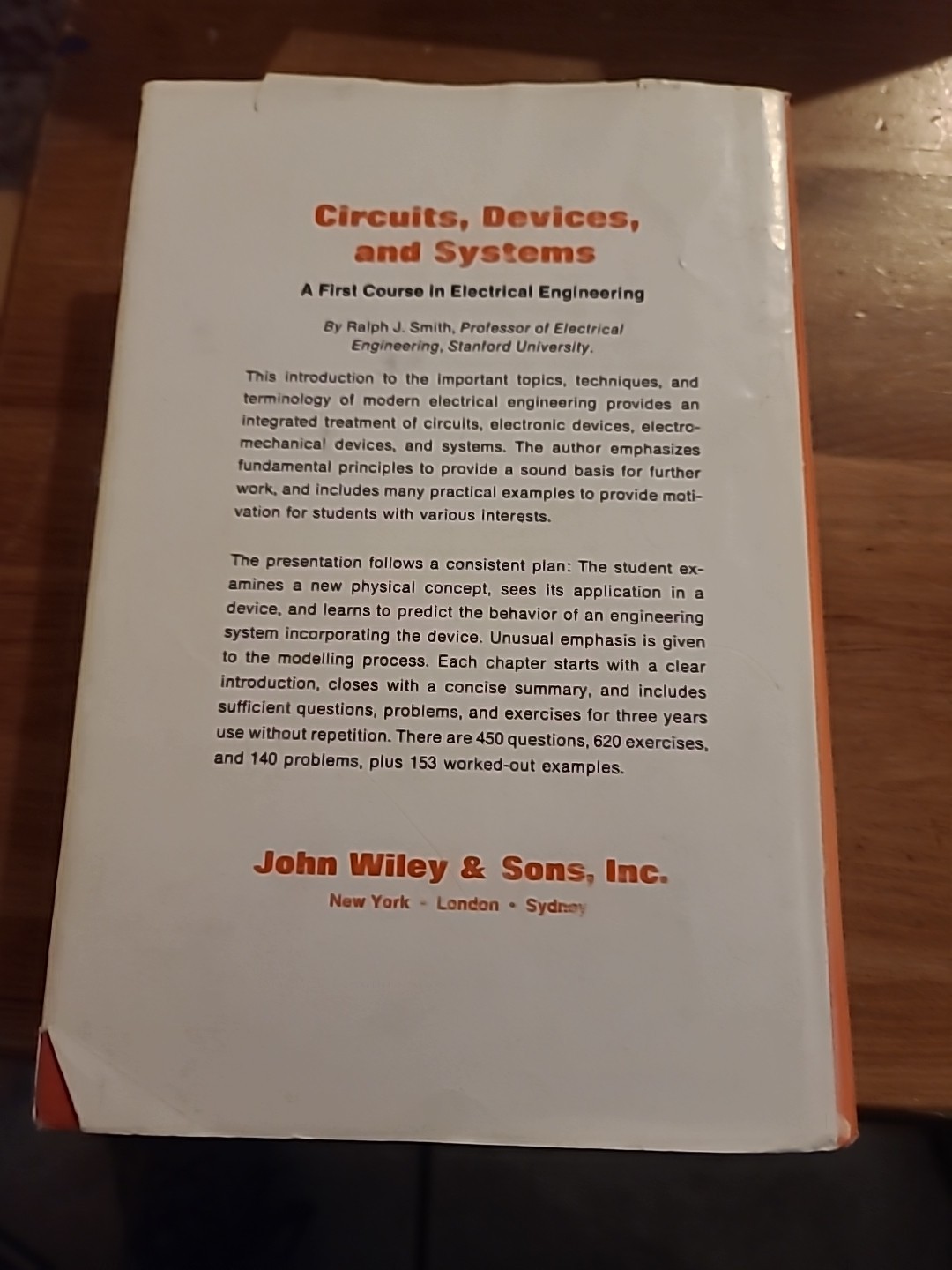 Circuits, Devices, and Systems – Ralph J. Smith. Owned by Astronaut D. Peterson