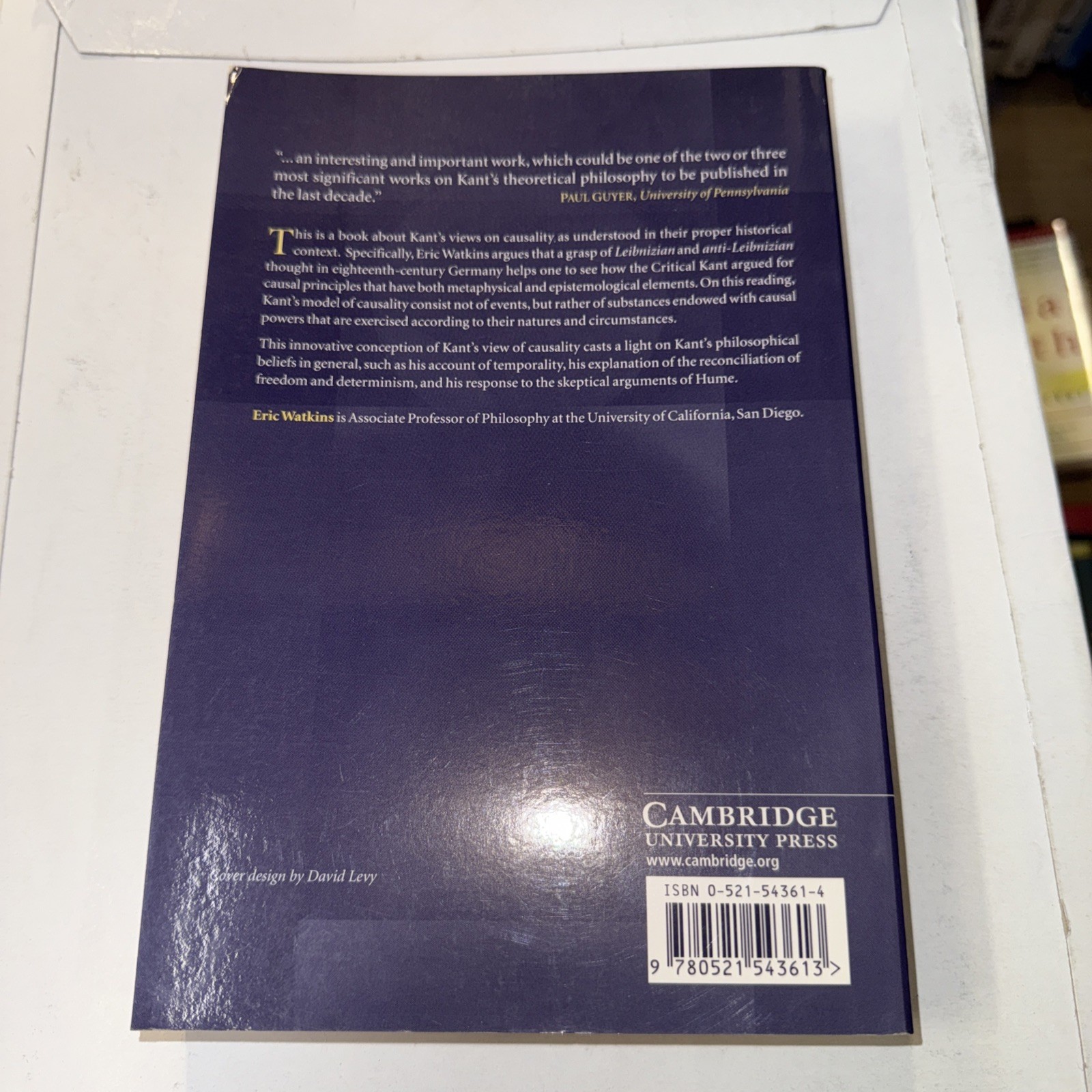 Kant and the Metaphysics of Causality by Eric Watkins (2004, Trade Paperback)