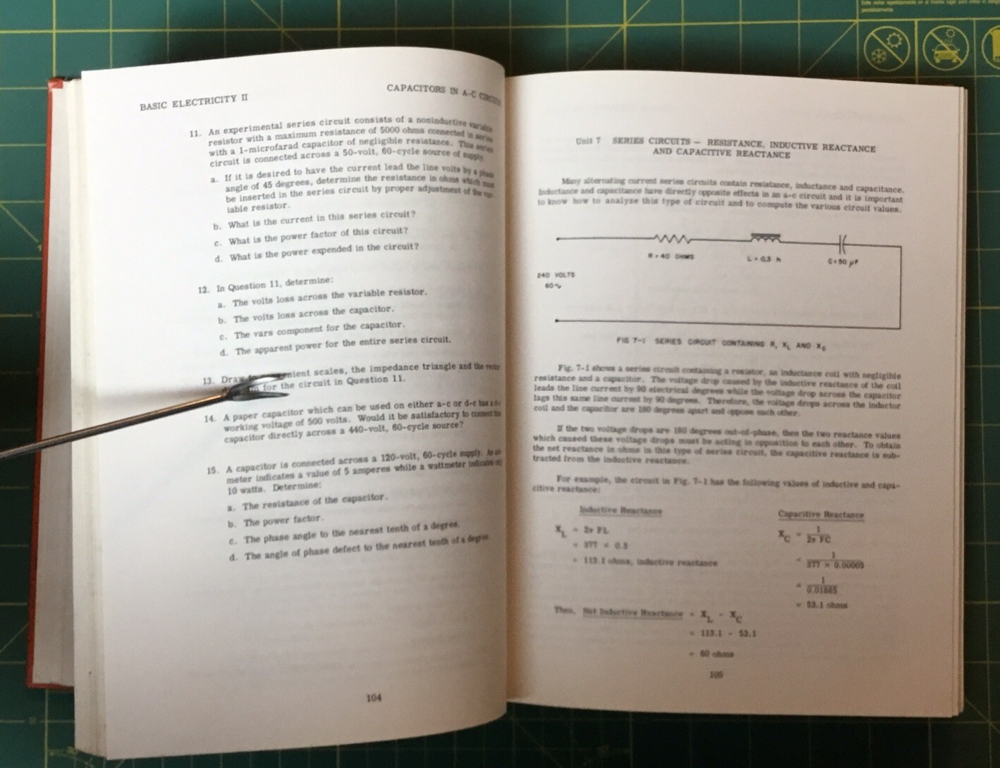 1963 ALTERNATING CURRENT FUNDAMENTALS TEXT BOOK by John R. Duff, 442 Pages