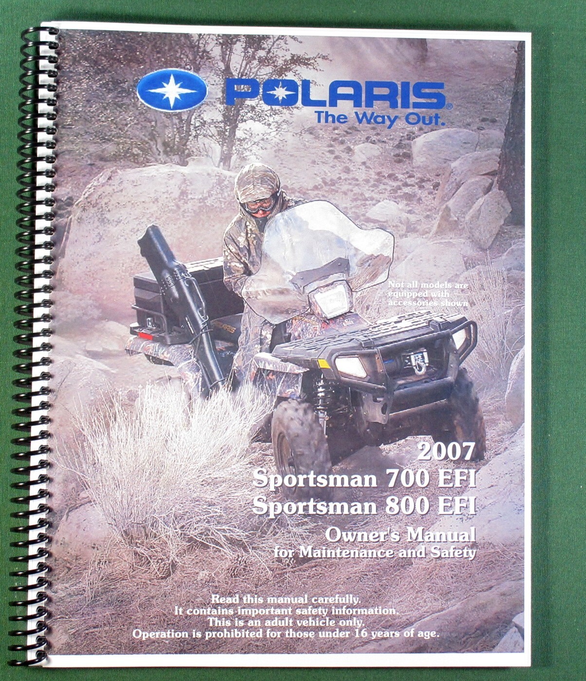 2007 Polaris Sportsman 800 EFI ATV Owner’s Manual: 143 Pages & Protective Covers