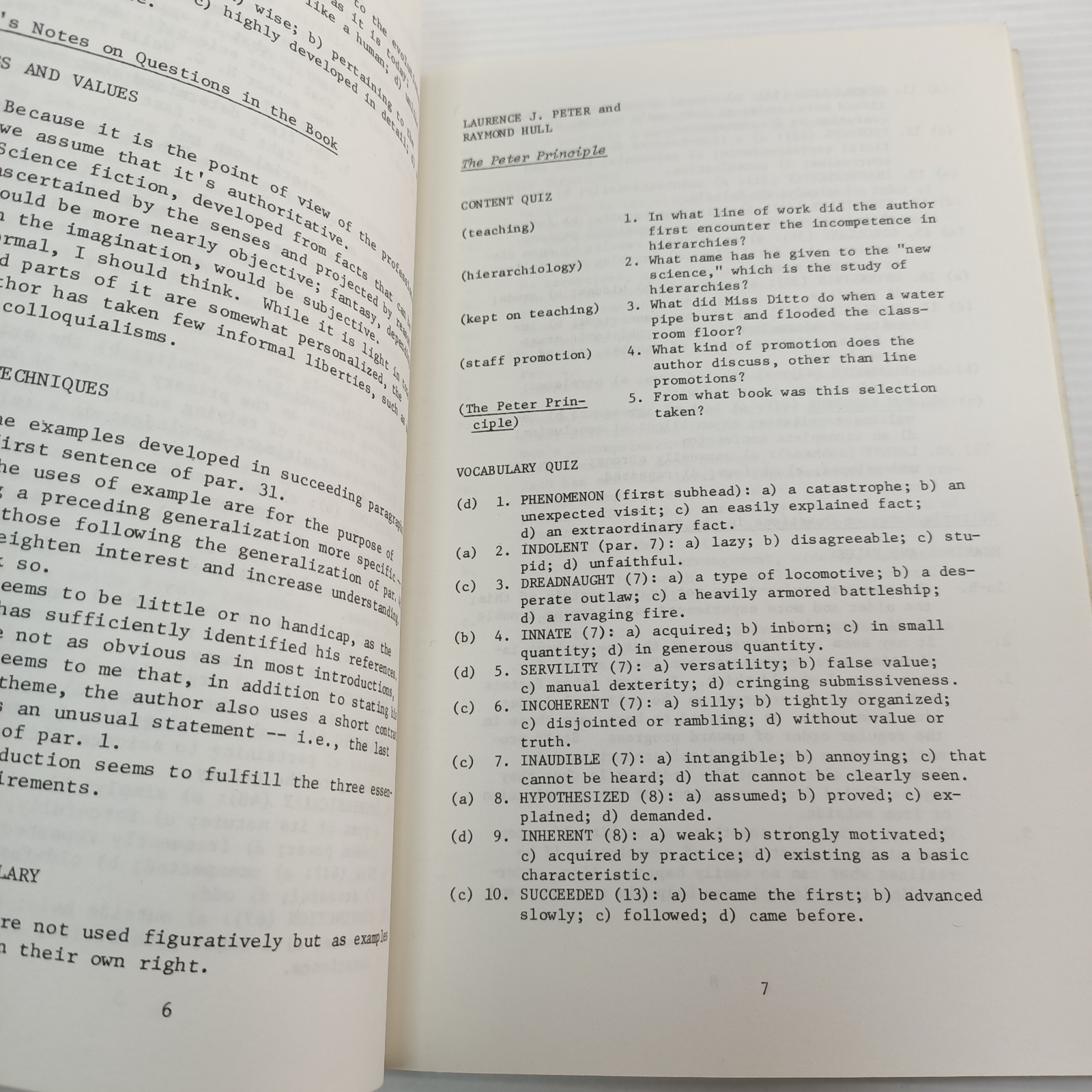 Patterns Of Exposition 5 + Instructor’s Manual Randall Decker 1976 Book Bundle