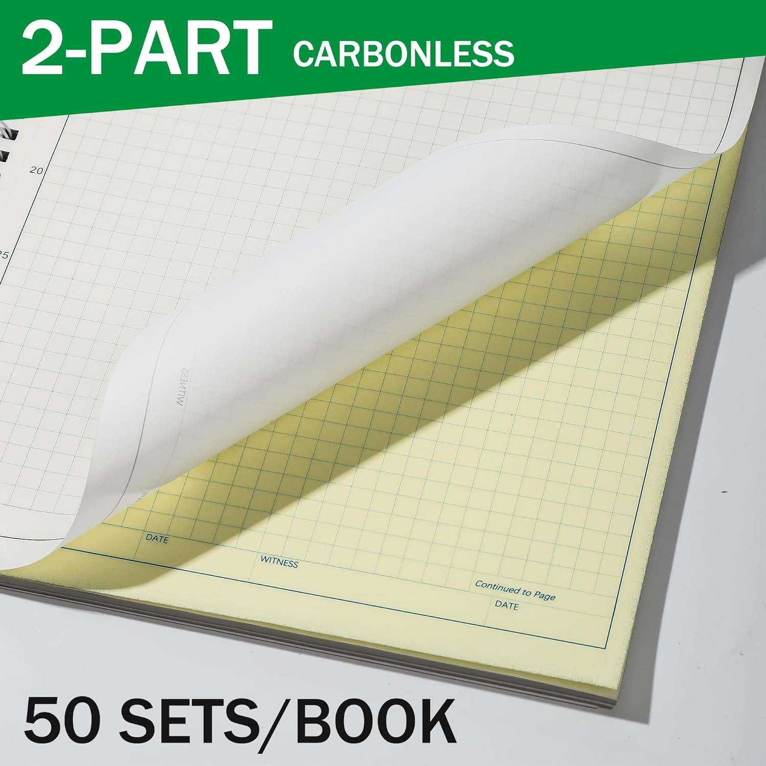 Carbonless Lab Notebook – 50 Carbonless Sets(8.5” X 11”), Carbon Copy Science