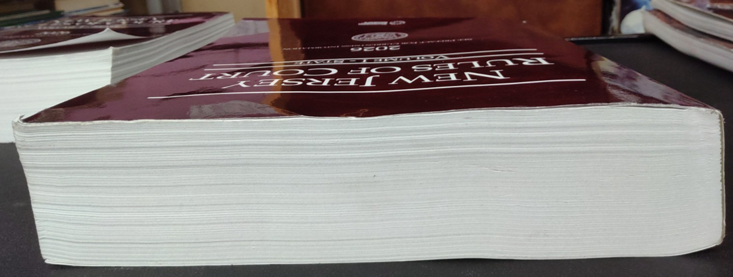 New Jersey Rules of Court Vol. 1 State 2026 Paperback