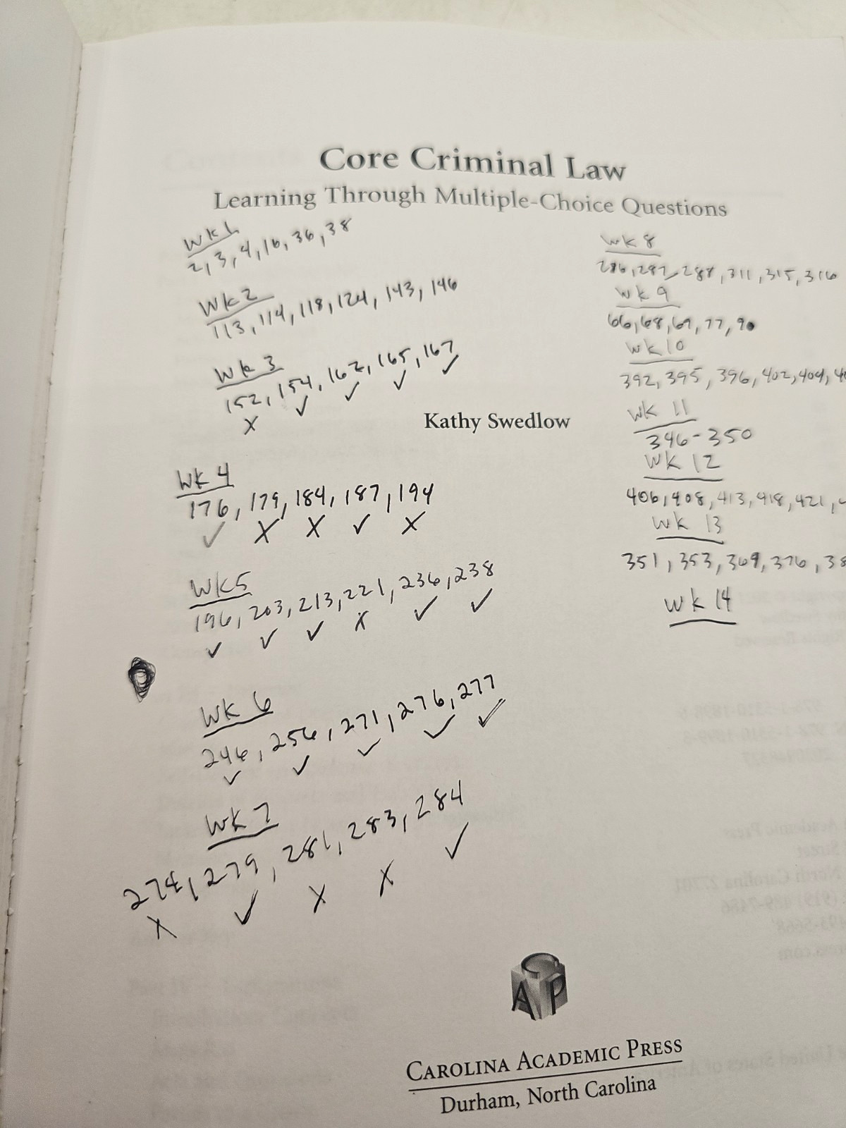Core Criminal Law Learning Through Multiple-Choice Questions Kathy Swedlow PB