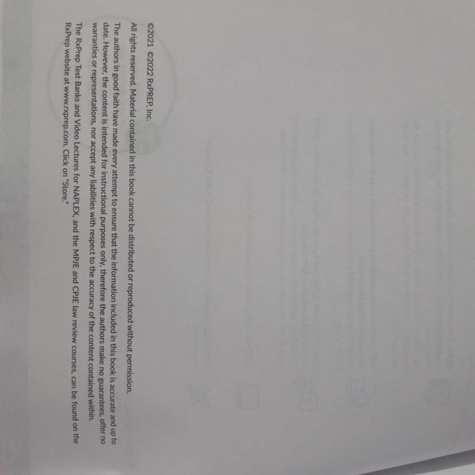 2022 NAPLEX Course Book RxPrep UWorld Pharmacy Exam Study Guide