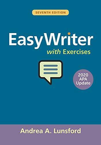 EasyWriter with Exercises, 2020 APA Update – Spiral-bound – GOOD