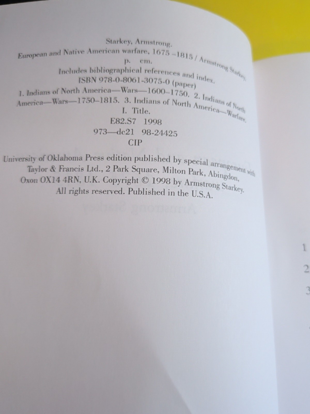 European and Native American Warfare, 1675-1815 by Armstrong Starkey (1998,…
