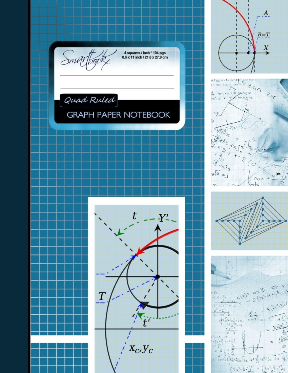Graph Paper Notebook: Squared Graphing Paper Blank Quad Ruled * Large 8.5”x 11″