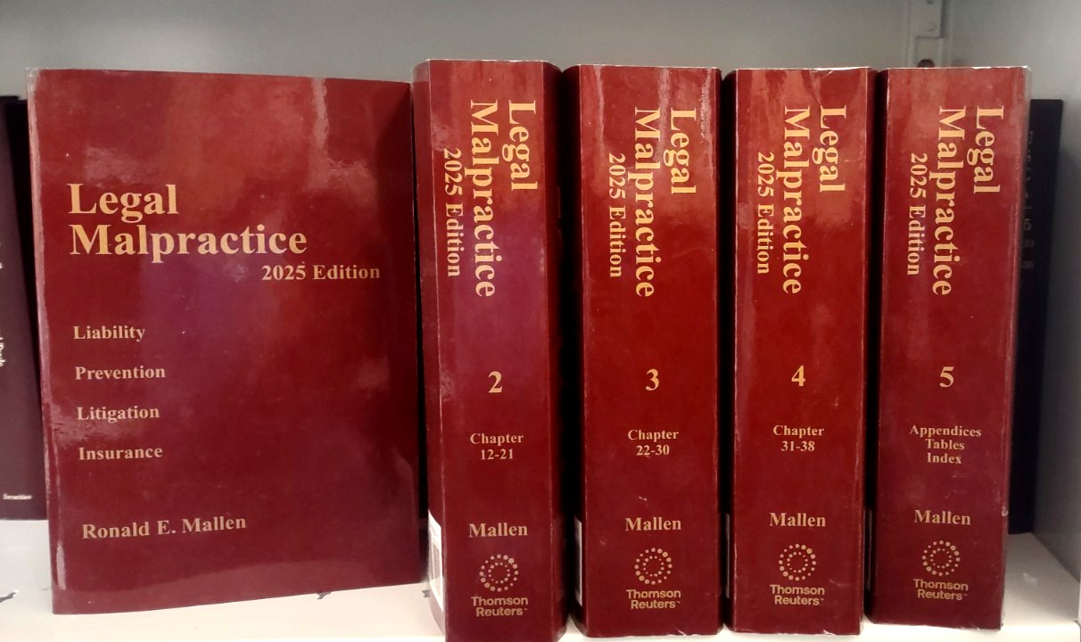 Legal Malpractice 2025 Mallen Thomson Reuters Complete Law Books Set Vol. 1-5 N