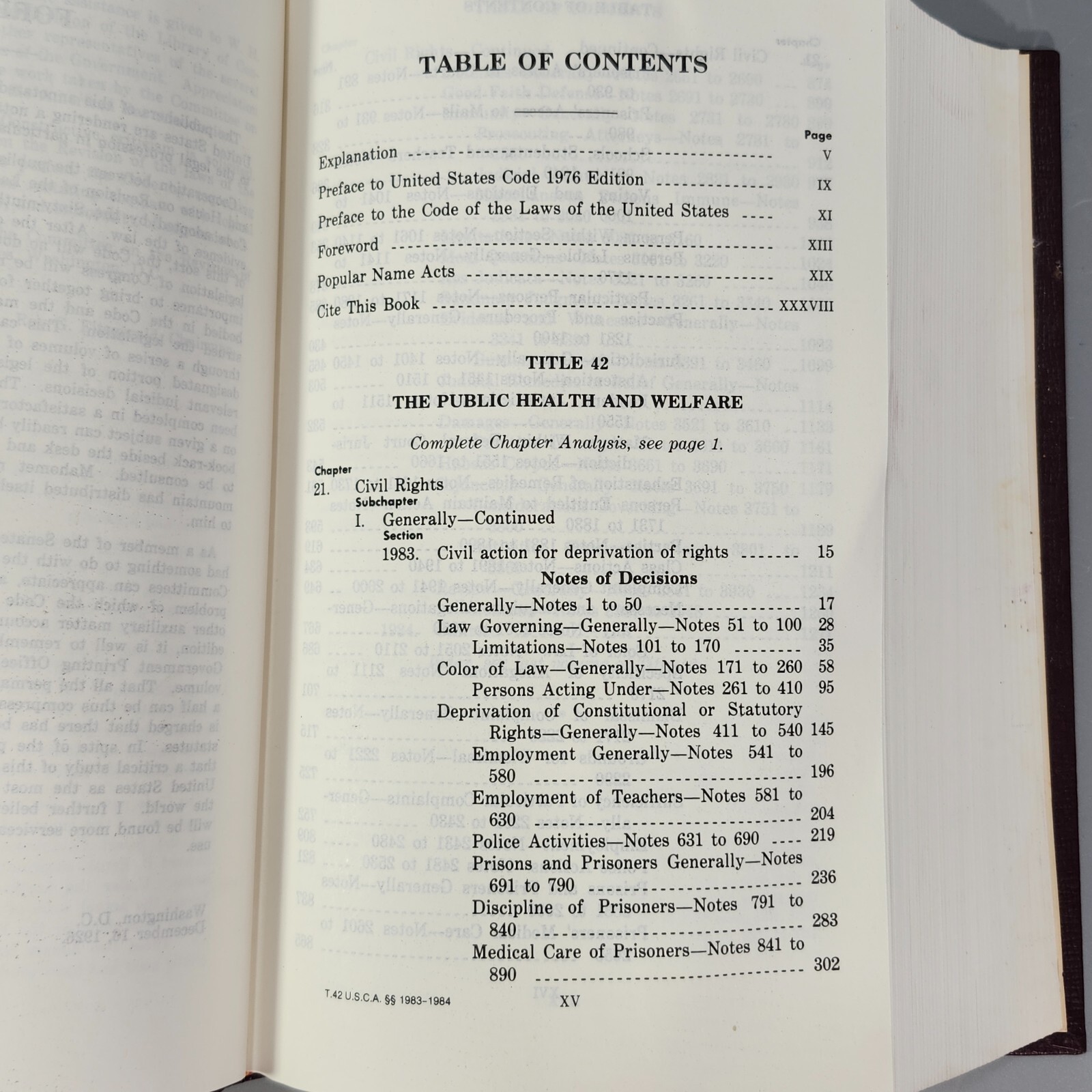 USCA 1981 Book Code Annotated Title 42 Public Health Welfare 1983 to 1984 HC