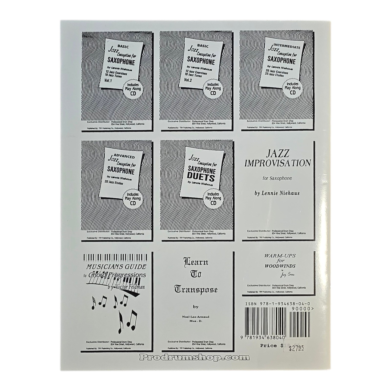 Jazz Conception For Saxophone Duets w/CD – by Lennie Niehaus