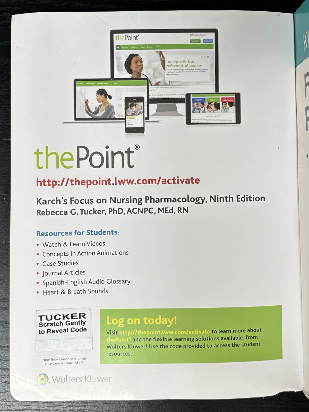 Karch’s Focus on Nursing Pharmacology by Rebecca Tucker w/ ACCESS CODE